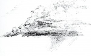 "Whispy Clouds", pencil by Tim Holmes